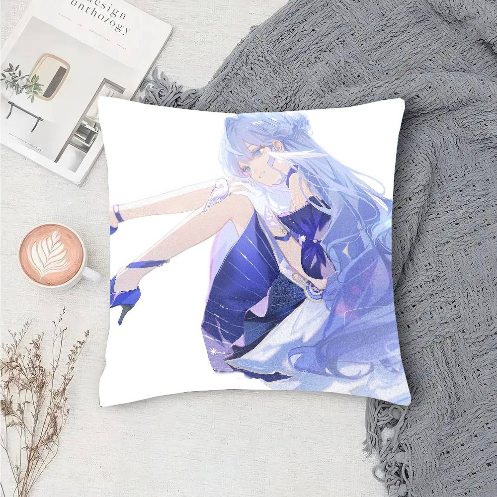 Robin Game H-Honkai Star Rail Pillow Case Fashion Square Pillowcase Bedroom Sofa Room Ins Decoration Leisure