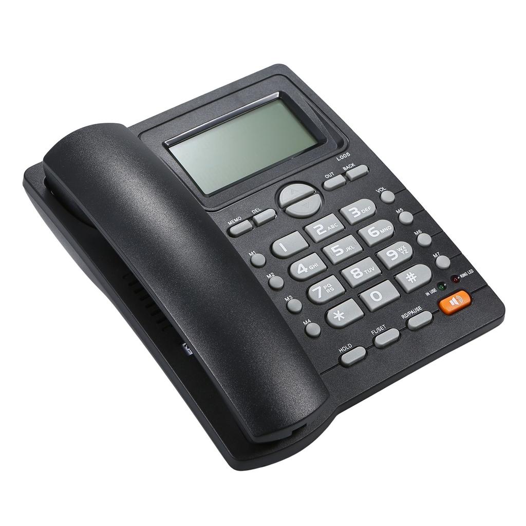 Desktop Corded Telephone Landline Telephone with Caller Identification LCD Screen Adjustable