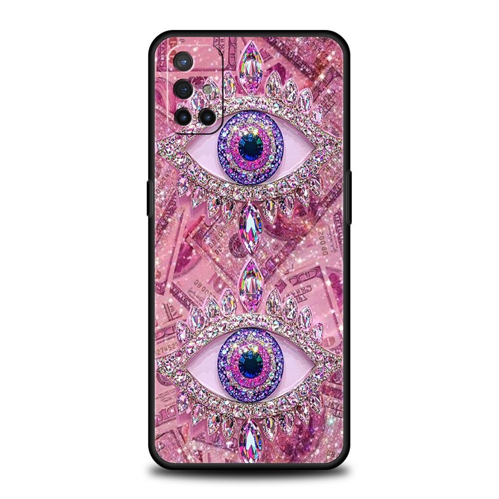 Phone Case For Oneplus 13R 13 12 10T 11 R10 Nord N100 N200 N10 9 9R CE 2 3 Z Pro Lite 5G Soft TPU Cover Fashion Eyelashes Eyes