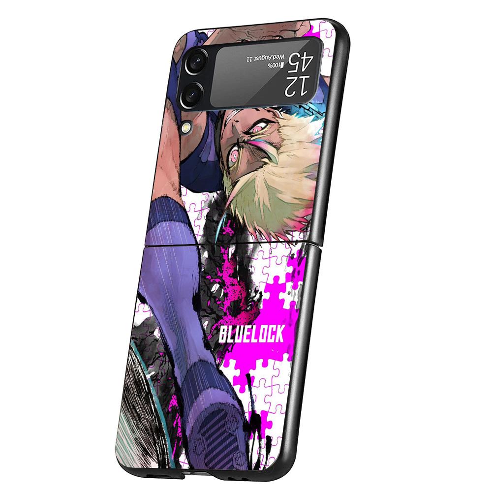 Blue Lock Shidou Ryusei Cover Phone Case For Samsung Galaxy Z Flip 7 6 5 4 3 5G Flip7 Flip6 Flip5 Flip4 Flip3 Black Fundas Shell