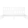 Solid Wood Bed White Pine 200x200 cm