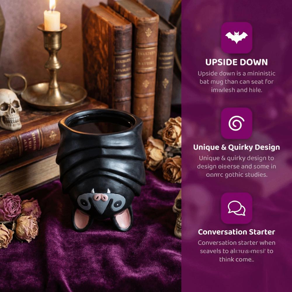 Kreslený Netopýří Hrneček na Kávu Vtipný Netopýří Šálek na Čaj Snídaňový Šálek Převrácený Hrneček ve Tvaru Netopýra Dárky