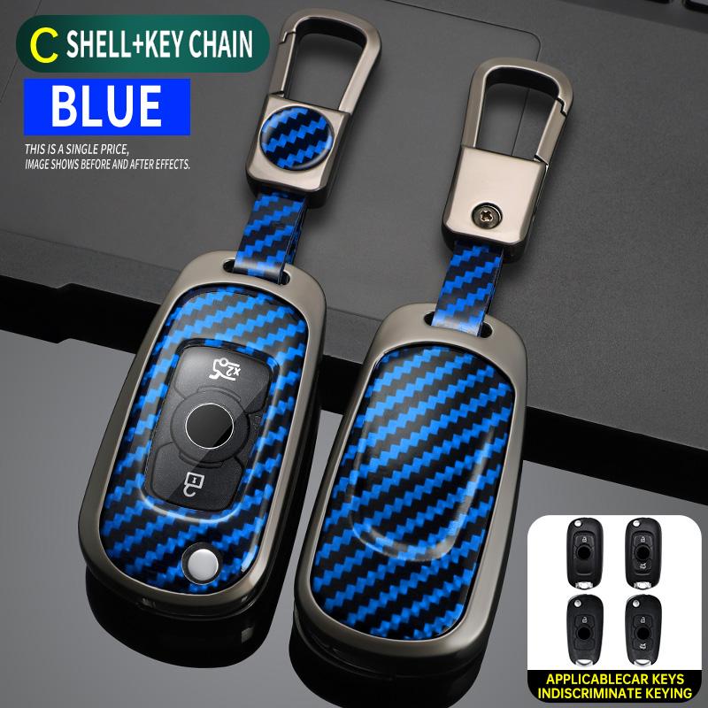 

Zinc Alloy Car Flip Key Case Cover Shell Keychain for Buick VERANO ENCORE GX GL6 2018- 2020 for Opel Vauxhall Astra K Corsa E