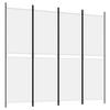 350214 vidaXL Cloison de séparation 4 panneaux Blanc 200x180 cm Tissu
