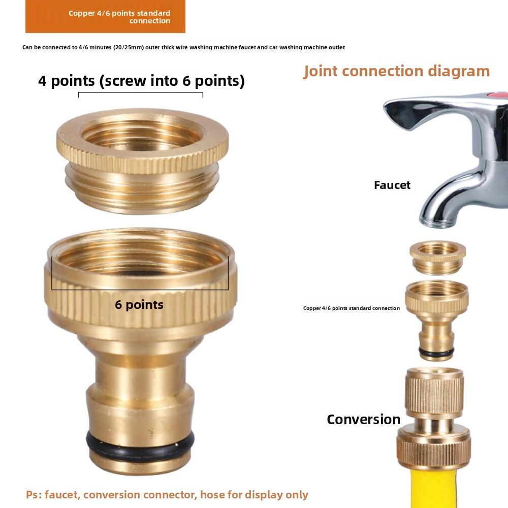 Латунный кран-переходник для смесителя, адаптер для шланга, быстросъемный соединитель 1/2 3/4, медный соединитель для шланга, адаптер, фитинги для полива сада, инструмент