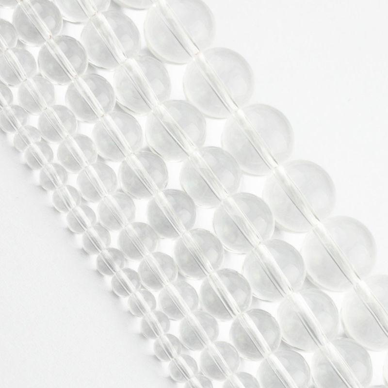 Luźne koraliki Space Quartz Gemstone Round Bead Natural do naszyjnika DIY 4-12mm Wysokiej jakości