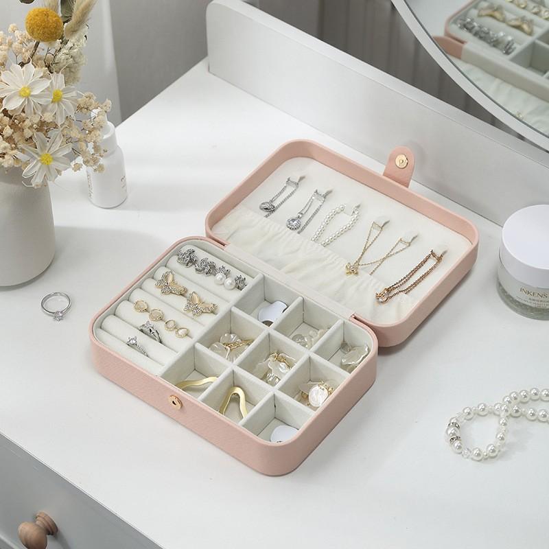 Jewelry Jewelry Storage Box Pink Single Layer Stud Earrings Necklace Earrings Ring Box Display Box