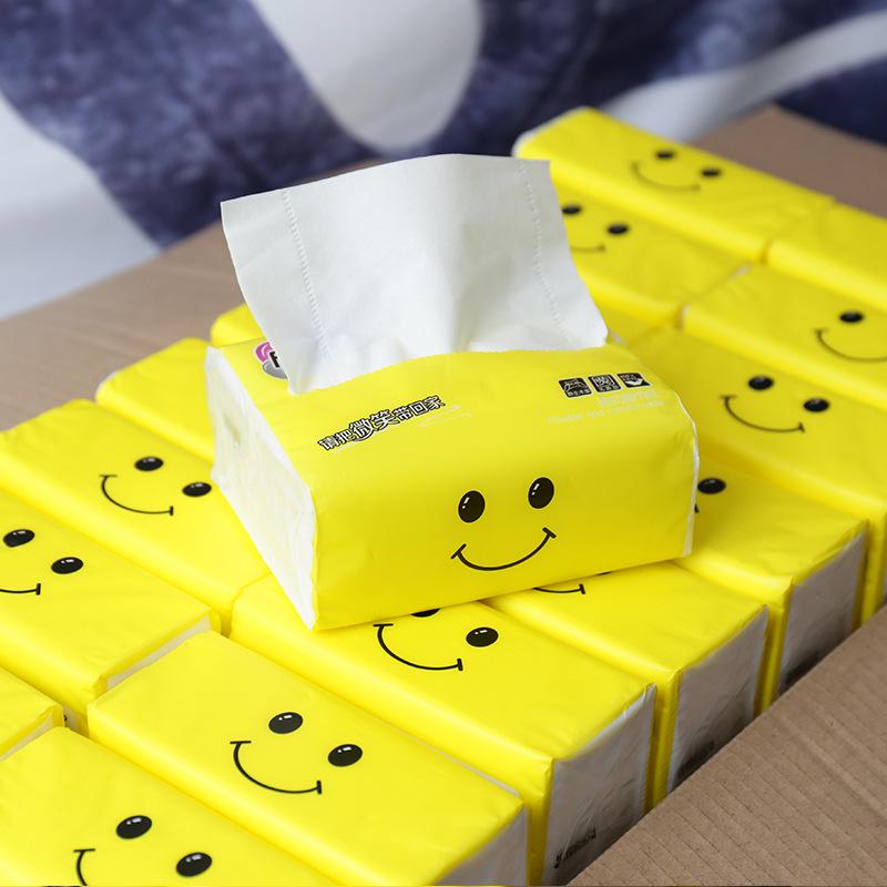 Smiling Face 4-Ply Facial Tissue, 300 Sheets - Ideal for Home, Restaurant, and Kitchen Use