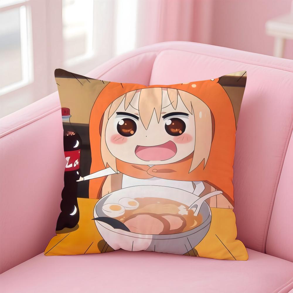 Anime H-Himouto! Umaru-chanS Cushion Cover Comfortable Reversible Pillow Cover Ideal for Car Sofa Bedroom & Beyond