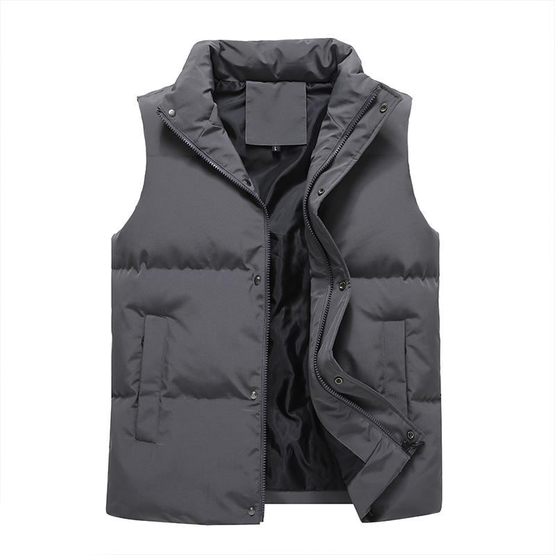 Men's Vest Autumn and Winter Korean Style Loose Jacket Zipper Cardigan Top