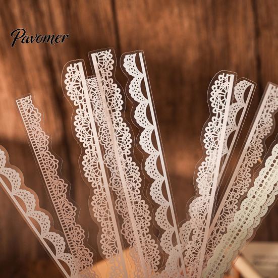 Autocollants Décoratifs Rétro en Dentelle PET pour Scrapbooking, Journal, Carte à Texture Vieillie, Planificateur, Carnet de Notes, Photo, Album,