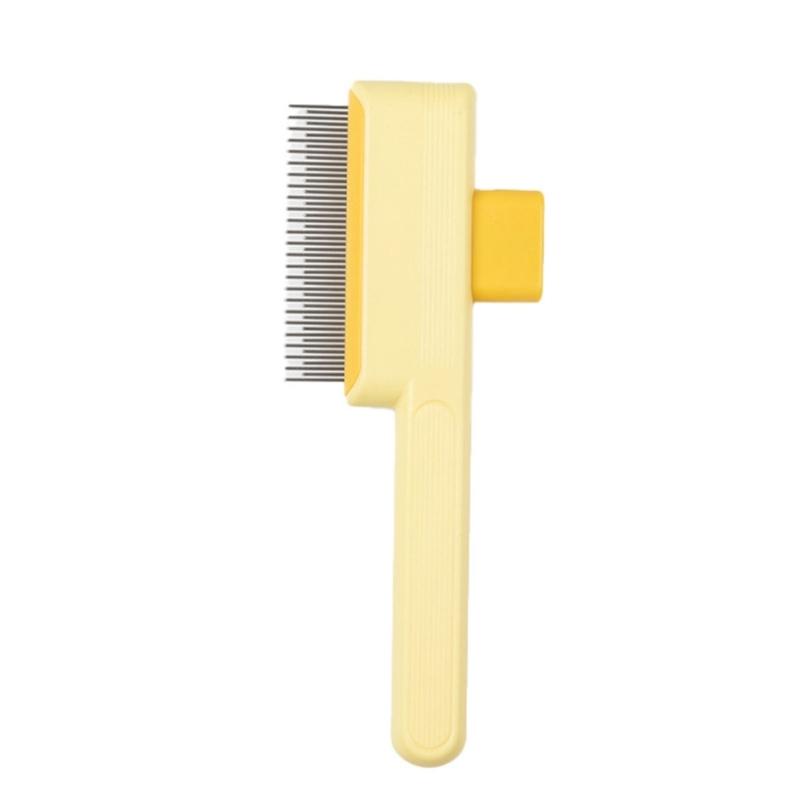SelfCleaning Pet Detangling Brush Fine Teeth Hair Comb For Small to Large Dog Loose Furs Deshedding Grooming Tool 2pcs