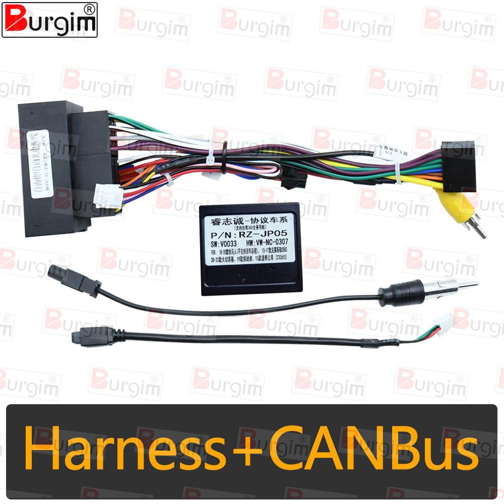

Car Radio Fascia Frame For Jeep Cherokee 2014-2017 9 inch 2DIN Stereo Panel 16PIN Harness Wire Canbus Power Cord Cable Connector only cable canbus