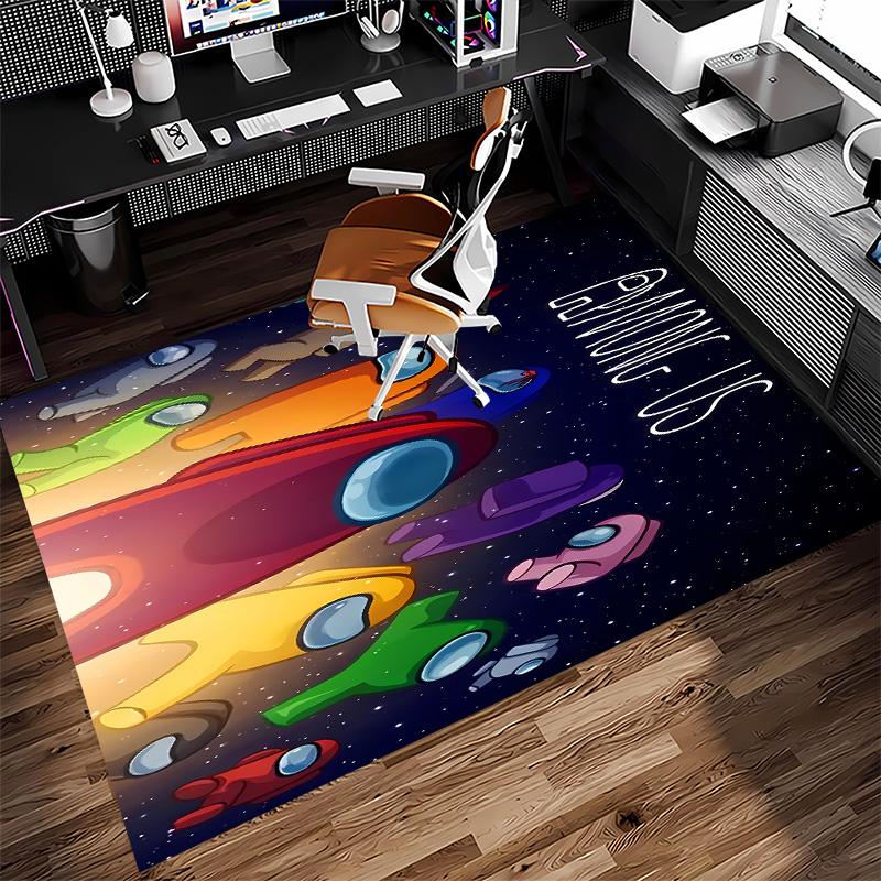Among Us Print Area Rug-Soft,Washable Non-Slip Indoor Mat Office Chairs,Living Room,Home Office Decorative Rug