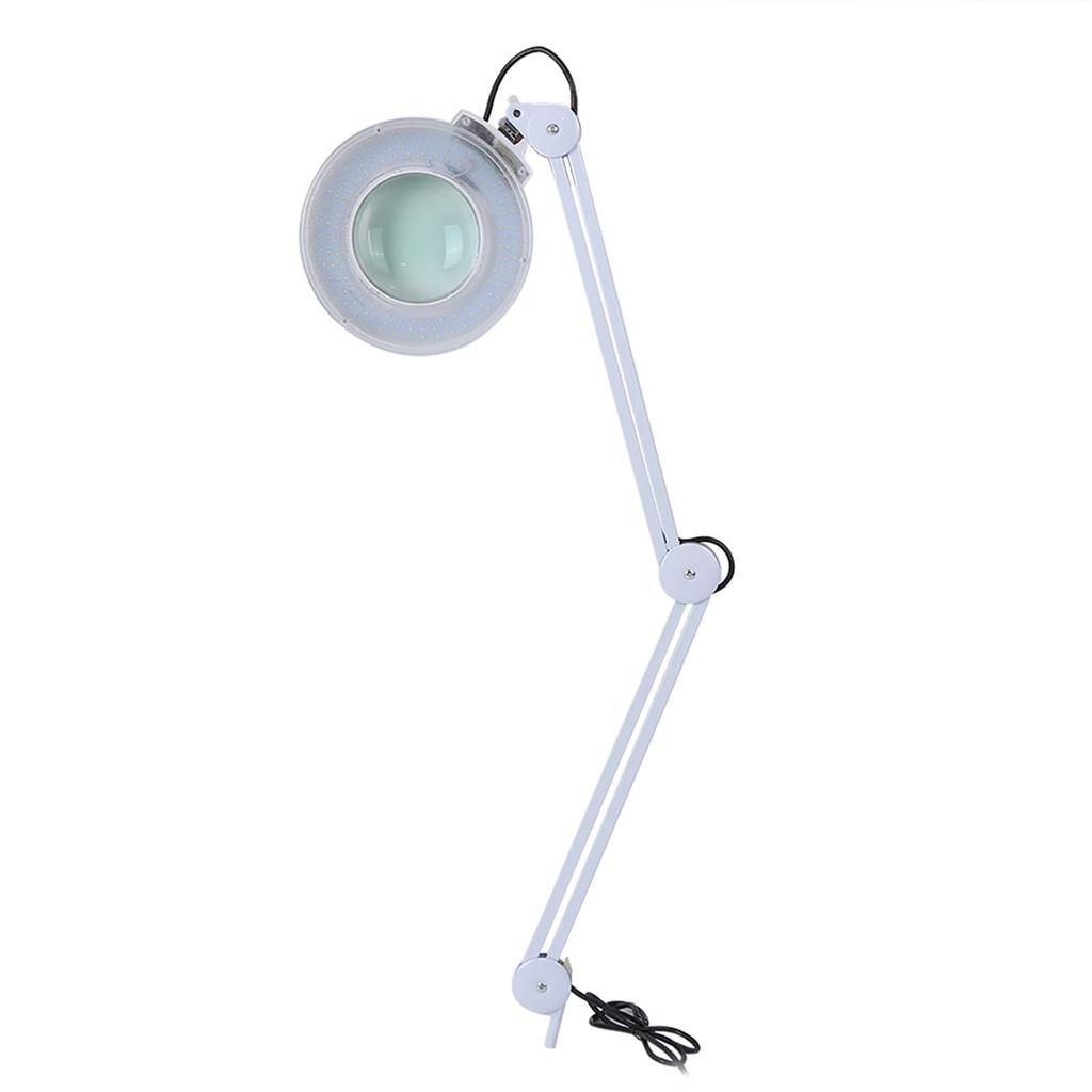 8X Illuminated Desktop Magnifying LED Lamp with Clamp Swivel Arm Reading Medical Beauty