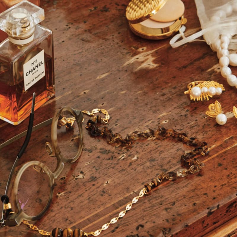 

ELYONA Цепочка для очков, украшенная камнями Тигровый глаз ONE