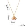 Elegant Versatile Fan-Shaped Necklace & Clavicle Chain Set