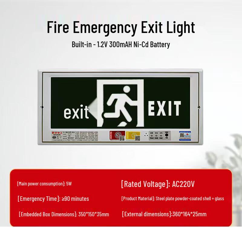 Min Hua Recessed Emergency Exit Sign Light