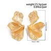 Salircon Exquisite Luxury Metal Tree Leaf Earrings for Women 2026 Punk Gold Color Petal Piercing Earrings Party Accessories Gift