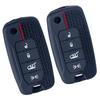 Silikon Autoschlüsselhülle Fob für Jeep Cherokee Compass S Renegade Grand Commander für Dodge Journey Challenger Jcuv Charger