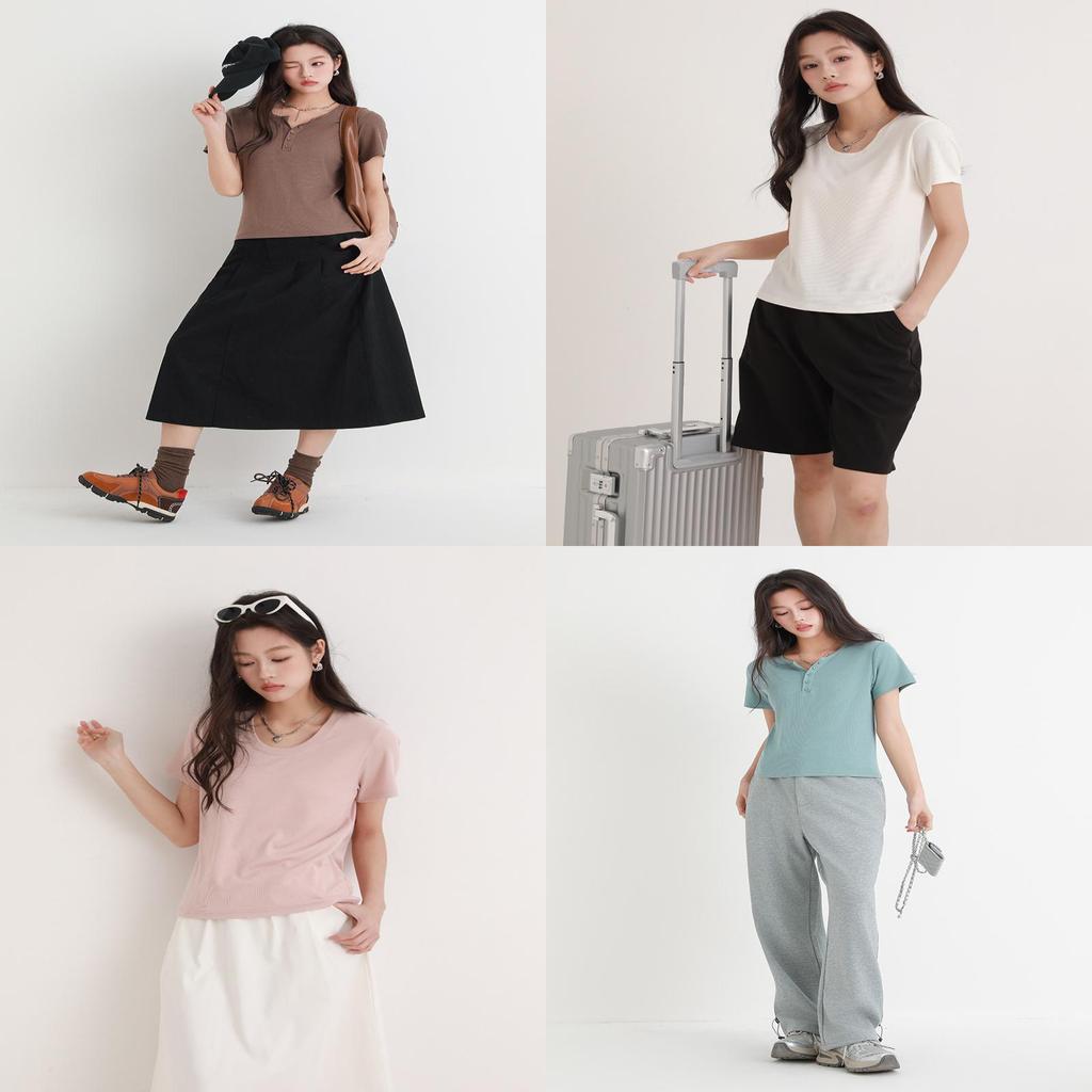 Summer Women Short Sleeve T Shirt With Half Open Collar For Casual And Office Wear