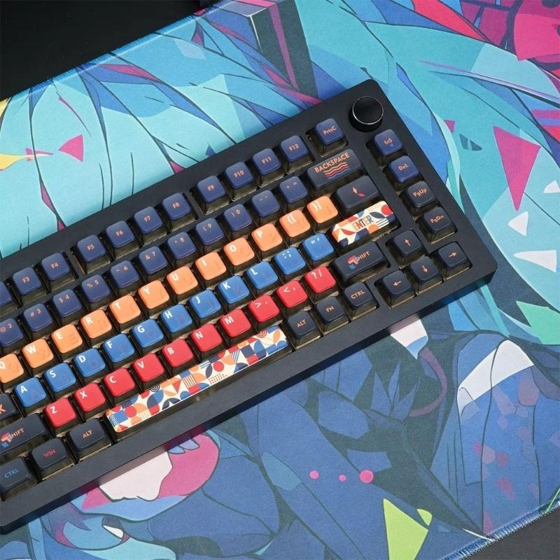 ASA Profile PBT Keycap Set 120 Keys Geometric Design For Mechanical Keyboards Switches 61 108 Layouts Keyboards Keycaps