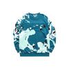 FILA Fusion Logo Color Block Camouflage Loose Fit Sports Crew Neck Sweatshirt Men tops Blue T11M133201F-BU