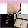 Vintage Geometric Zircon Oval Pendant Necklace With Gold Plating For Women