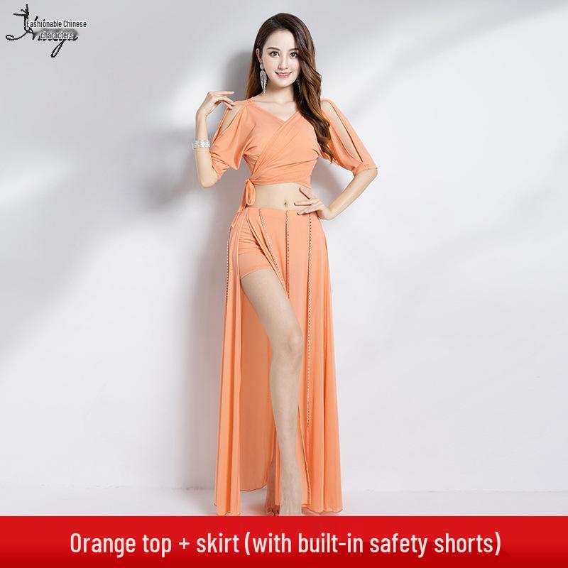 Huayu Dancewear Women's Sexy Belly Dance Practice Set - Beginner Oriental Performance Costume