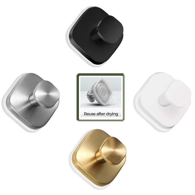 Stainless Steel Suction Hook for Bathroom Kitchen Adhesive Wall Hook Waterproof Rustproof