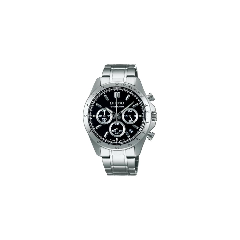 

Мужские кварцевые часы-хронограф Seiko Selection SBTR013 Черный циферблат Календарь даты Нержавеющая сталь