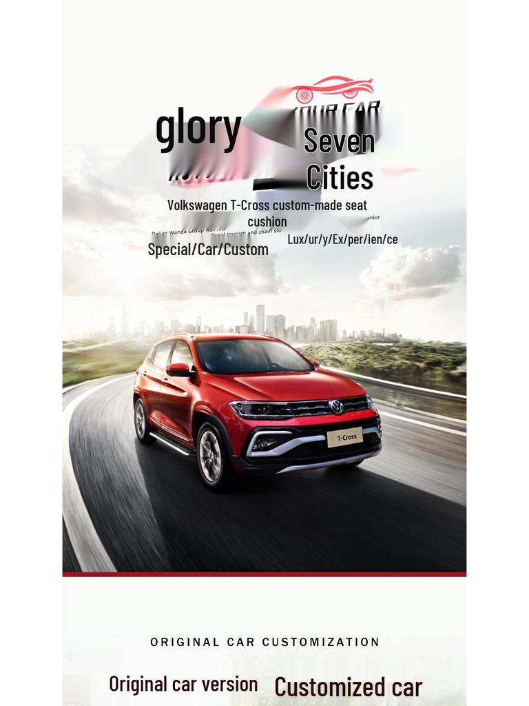 Volkswagen T-Cross All-Season Leather Seat Cushion - Full Surround, Five-Seat Fit.