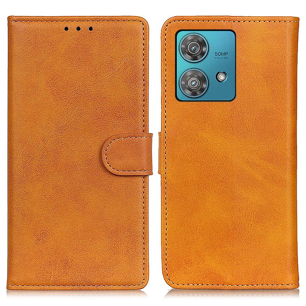 

Для Motorola Edge 40 Neo 5G Чохол з ПУ шкіри Проти подряпин Гаманець Підставка Чохол для мобільного телефону Brown