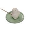 Cute Little Jade Rabbit Tea Pet Ornament Ceramic Office Desktop Desk Tea Room Coffee Table Home Accessories