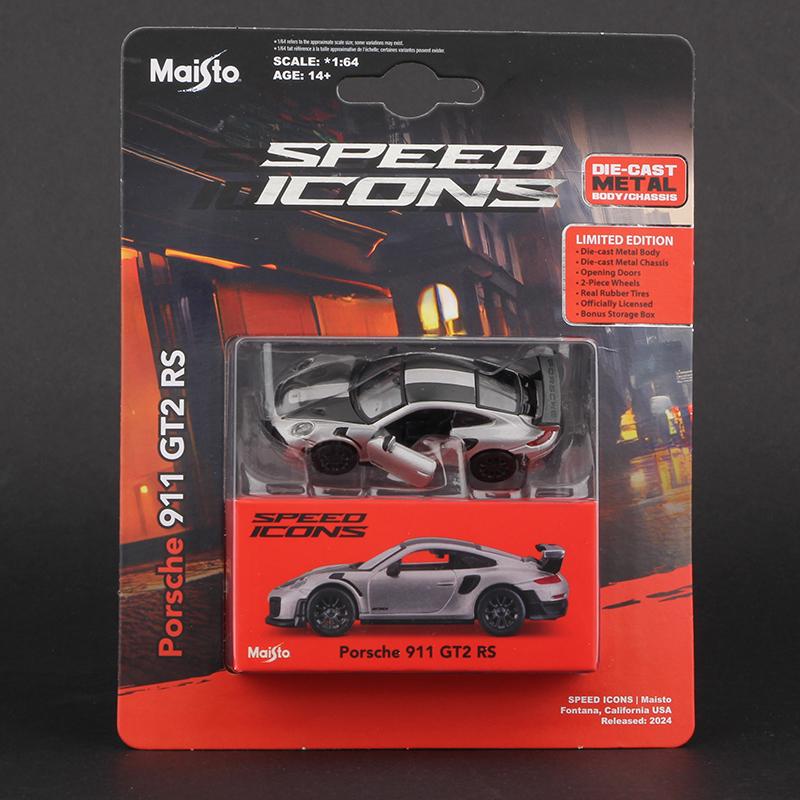 Maisto 1:64 Porsche 911 Taycan Lamborghini Sian Performance Ferrari SF90 Monza SP1 Car Model Alloy Miniature Diecast Toy