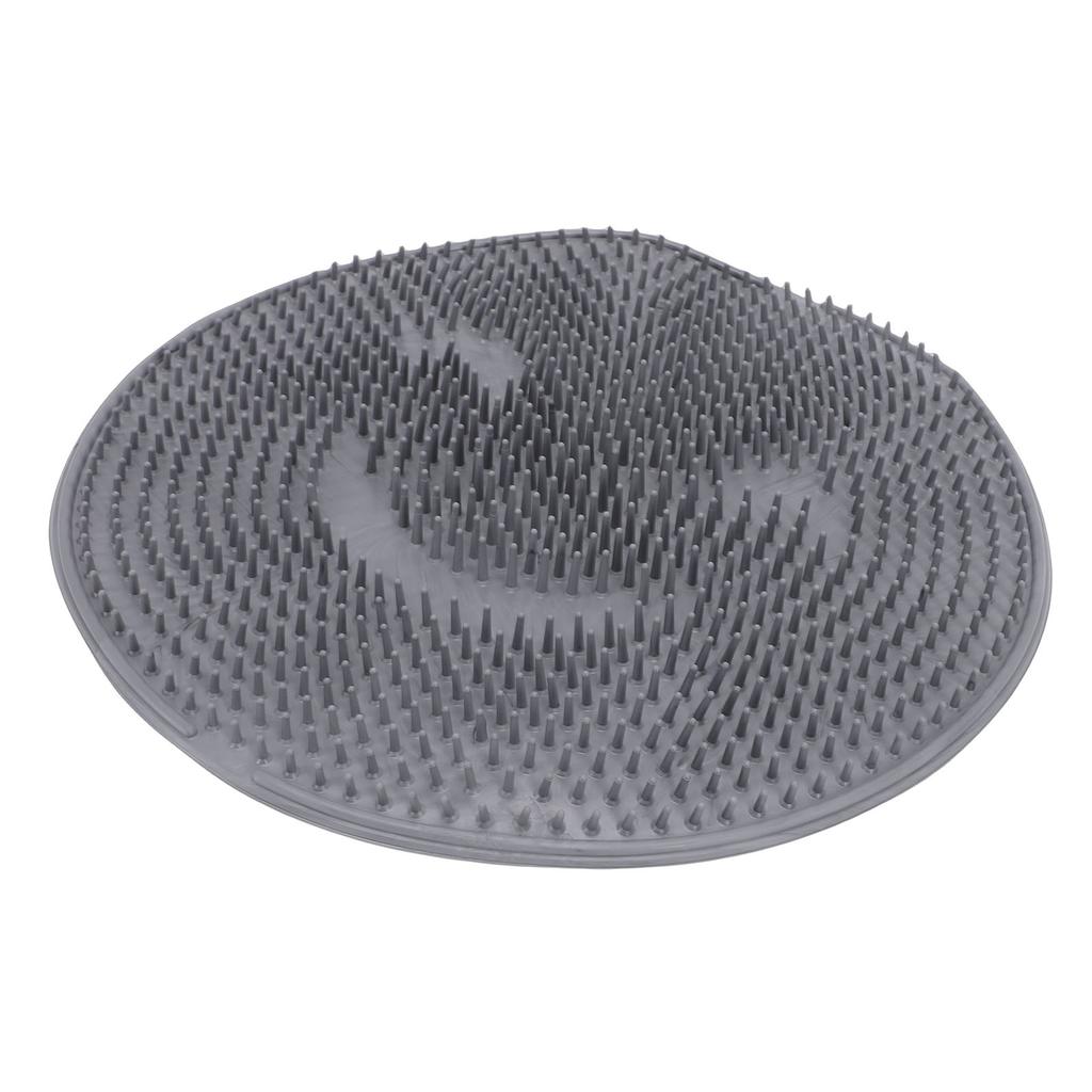 Foot Brush Massage Mat Non Slip Shower Foot Scrubber Cleaning Exfoliating Mat with Suction Cup Gray