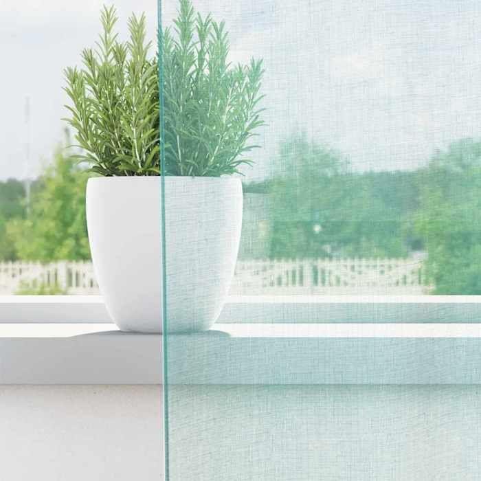 VidaXL Voile Curtains with Eyelets 2 Pcs Turquoise, Net Curtain, Sheer Curtain, Window Voile, Treatment of 4102144