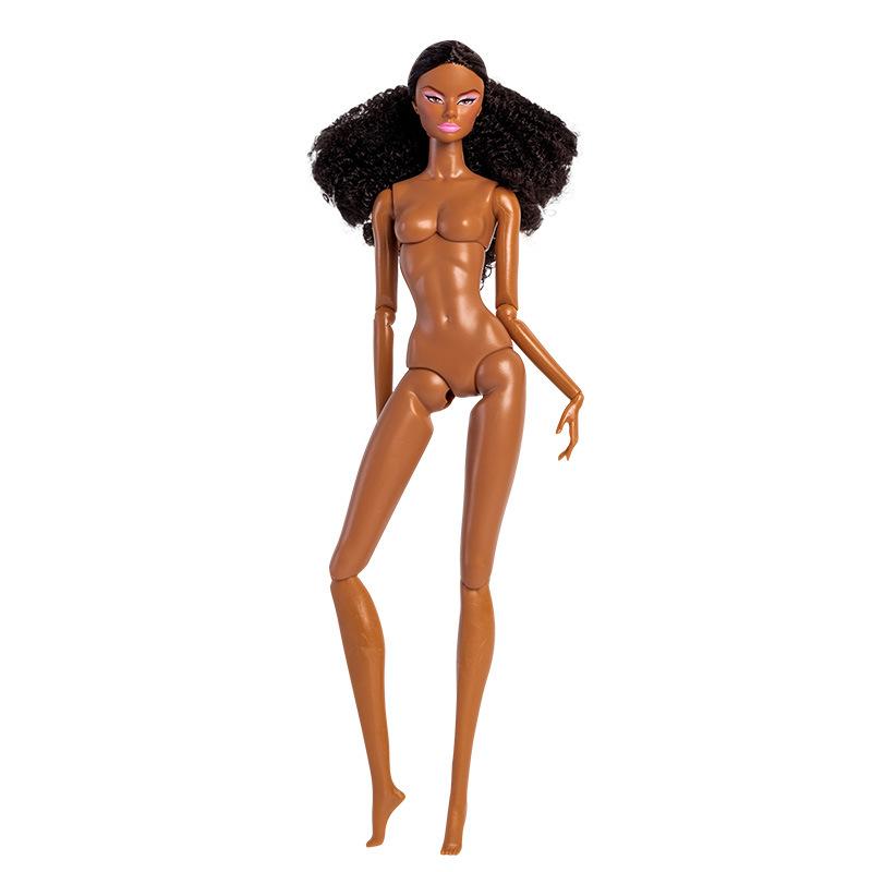 32cm Supermodel Puppe Schwarze Haut Figur DIY Spielzeug Original 1/6 Nackter Körper Puppe Gelenk Beweglich Verkleidungspuppe Spielzeug Mode Sammler