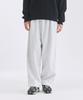 PUBLIC ICON Double-Pleated Wide Sweatpants (White Melange)