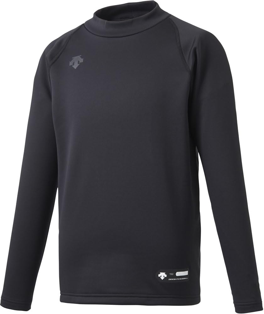 DESCENTE Junior Baseball High Neck Long Sleeve Size 130 Underwear, Undershirt, JSTD-658B, Boys, Black,