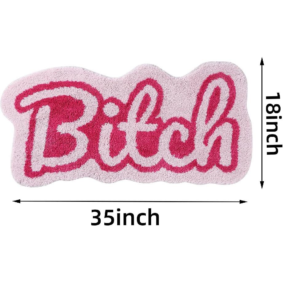 Funny Cute Rugs for Bedroom Bathroom Dorm Kitchen Non Slip Rubber Backed Machine Washable,Funky Cool Rugs Colorful Fluffy Shaggy Bedside Accent Rug
