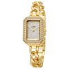 Ladies' high-value fashion bar scale square dial buckle shaped steel strip inlaid with diamonds outer shell quartz watch