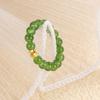 PANJBJ Anello Geometrico in Argento Sterling 925 con Giada di Hotan per Donna Ragazza Regolabile Gioielli Delicati Retrò Regalo di Compleanno Dropshipping