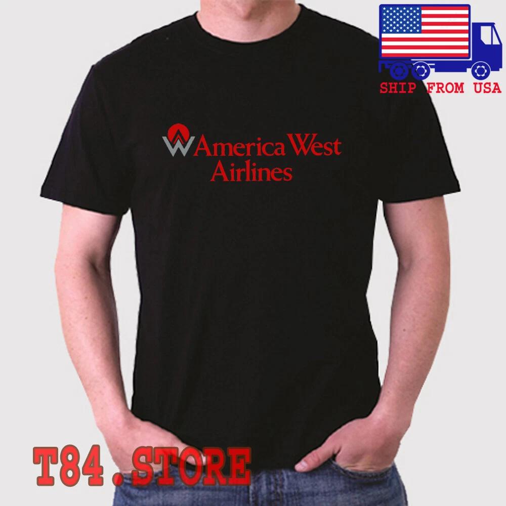 America West Airlines Men s Black Size S to 5XL S