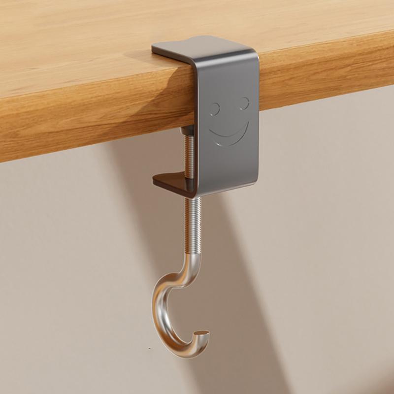 

Крючок для подвешивания сумок без перфорации, держатель для сумок на боковой стороне стола для студентов, многофункциональный крючок для стола серый