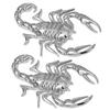 Stilvolle 1Pc 3D Lustige Coole Metall Überzug Skorpion Auto Körper Dekor Aufkleber Abzeichen Aufkleber Auto Aufkleber