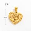 Trendy 18k PVD Gold Plated Stainless Steel Single Charm Pendant Heart Key Flower Star Design for Fashion Jewelry Necklaces