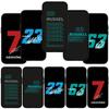 Phone Case for Samsung Galaxy S25 S24 S23 iPhone 16 15 Xiaomi Redmi Note 14 13 12 16E 11 Pro Max OPPO Moto Huawei No63 F1 Number Funda No 63 23 Cover