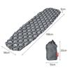 FIELDOOR Ultralight Air Mattress [Gray/Single Size] 196 X 56 X 6cm, Water-repellent, TPU Coating, Compact, Lightweight, for Hiking, Camping, and Touri