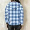 Women's Fashion Long Sleeve Plaid Print Hoodie Pullover with Casual Top
